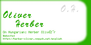 oliver herber business card